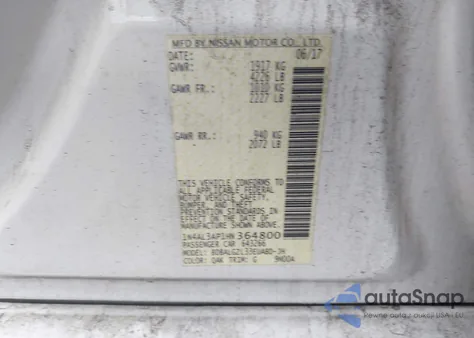 2017 Nissan Altima 2.5 S from USA, damaged, VIN 1N4AL3AP1HN364800